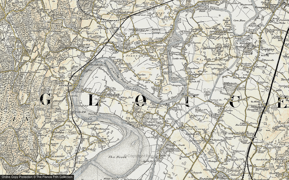 Old Map of Historic Map covering Lower Dumball in 1898-1900