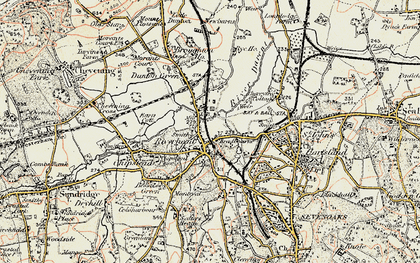 Old map of Riverhead in 1897-1898