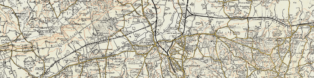 Old map of Riverhead in 1897-1898