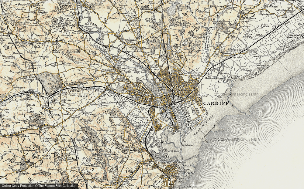 Old Map of Riverside, 1899-1900 in 1899-1900