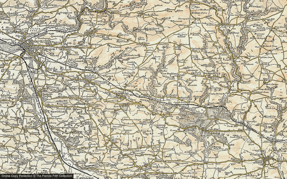 Old Map of Historic Map covering Bushton in 1900