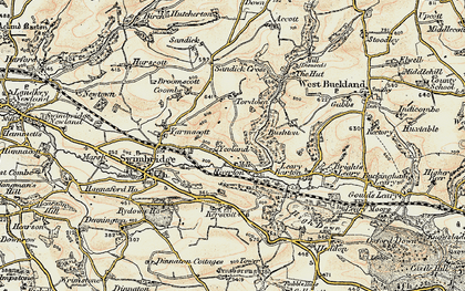 Old map of Bushton in 1900