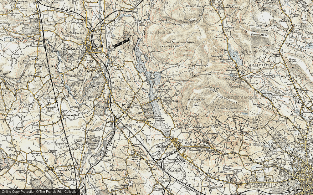 Old Map of Historic Map covering Alance Bridge in 1903