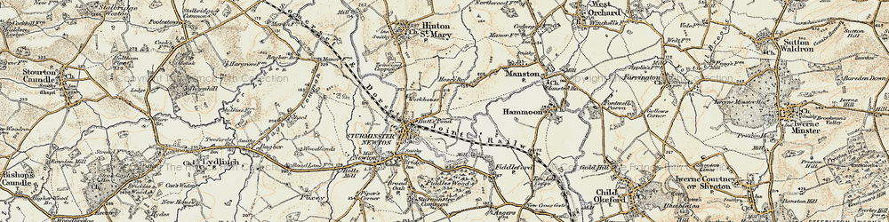 Old map of Rixon in 1897-1909