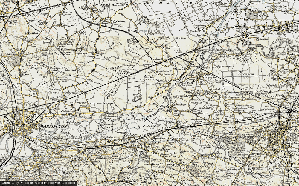 Old Map of Rixton, 1903 in 1903