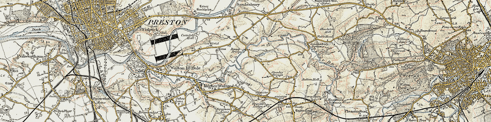 Old map of Roach Bridge in 1903