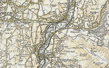 Old map of Roaches in 1903