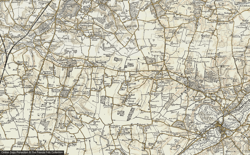 Old Map of Road Green, 1901-1902 in 1901-1902