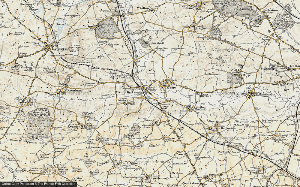 Old Map of Road Weedon, 1898-1901 in 1898-1901