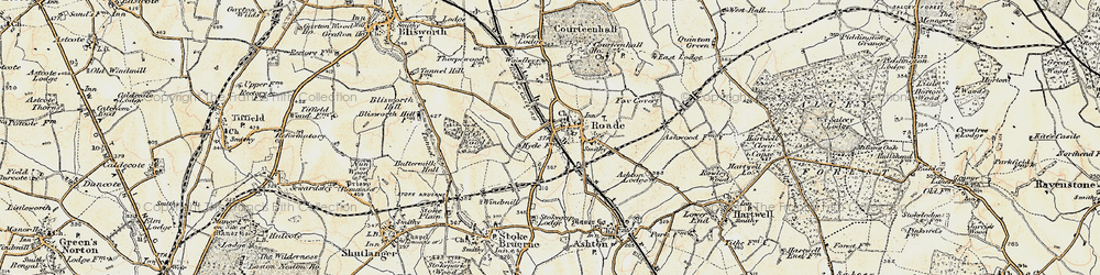 Old map of Roade in 1898-1901