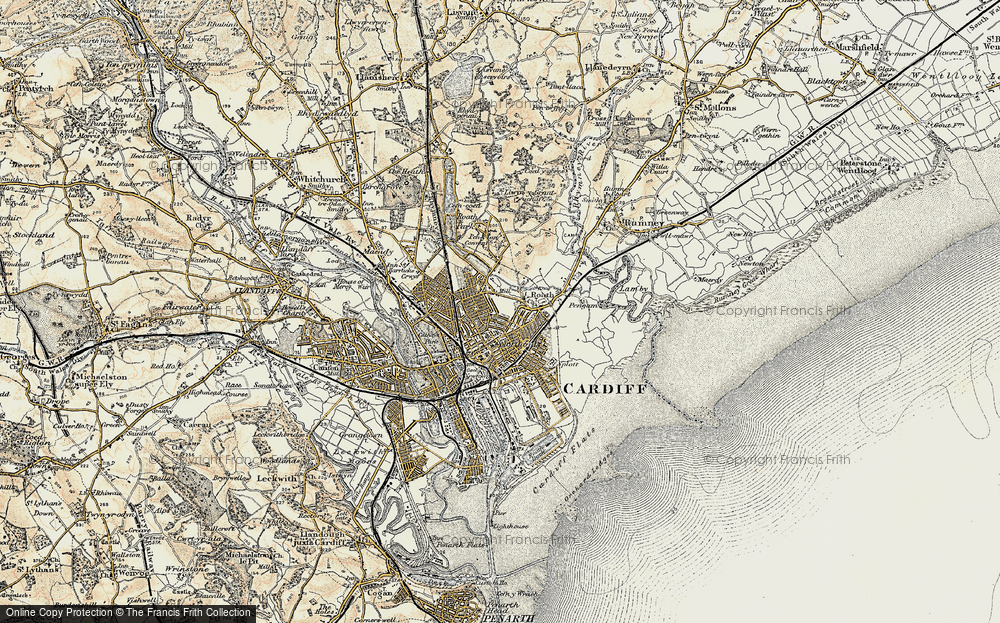 Old Map of Roath, 1899-1900 in 1899-1900