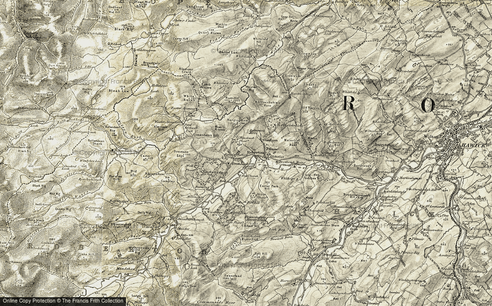 Old Map of Historic Map covering Whithope in 1901-1904