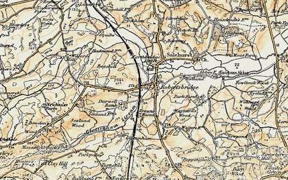 Old map of Robertsbridge in 1898