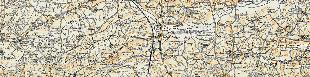 Old map of Robertsbridge in 1898