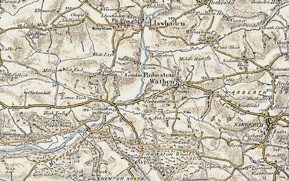 Old map of Abystree in 1901-1912