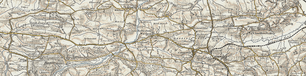 Old map of Robeston Wathen in 1901-1912