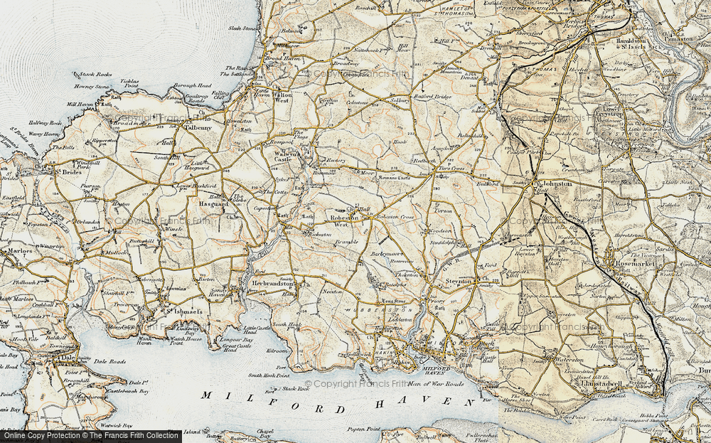 Old Map of Robeston West, 0-1912 in 0-1912