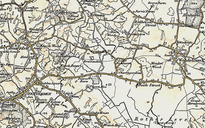 Old map of Boldshaves in 1897-1898