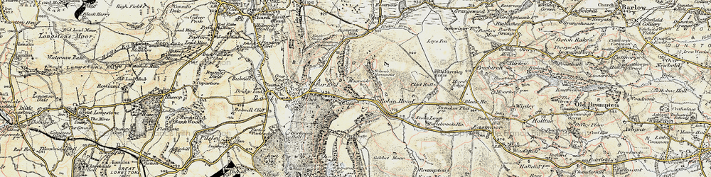 Old map of Birchen Edge in 1902-1903