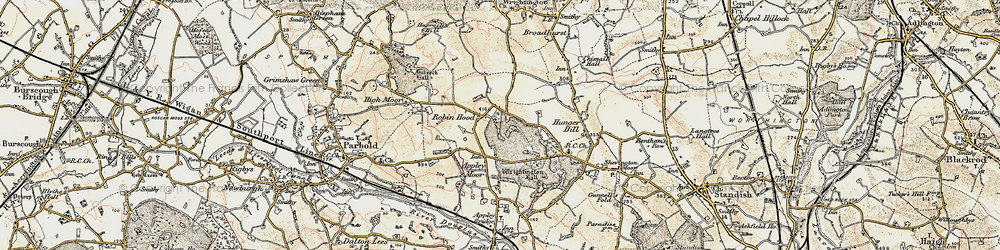 Old map of Robin Hood in 1903