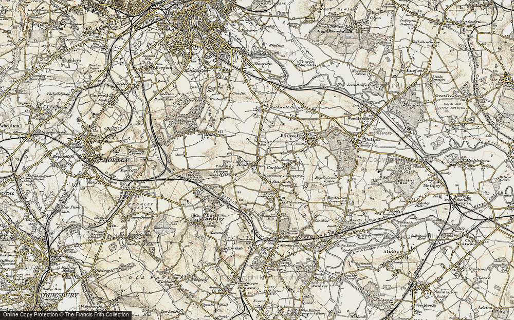 Old Map of Robin Hood, 1903 in 1903