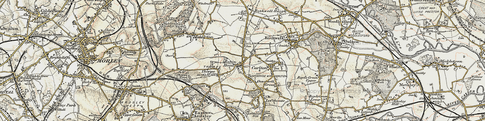 Old map of Robin Hood in 1903