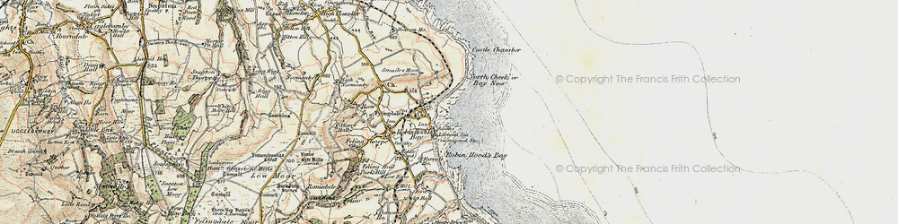 Old map of Robin Hood's Bay in 1903-1904