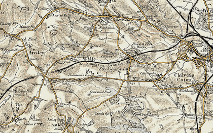 Old map of Robinson's End in 1901-1902