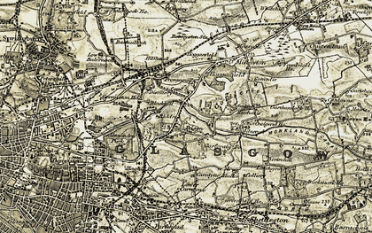 Old map of Robroyston in 1904-1905