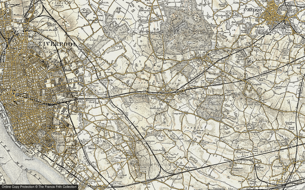Old Map of Roby, 1902-1903 in 1902-1903