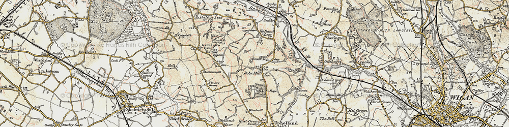 Old map of Roby Mill in 1903