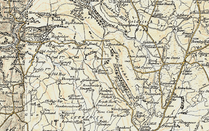 Old map of Gradbach in 1902-1903