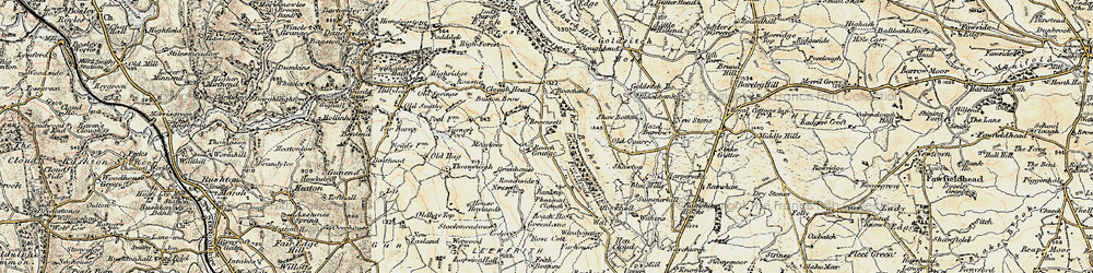 Old map of Gradbach in 1902-1903