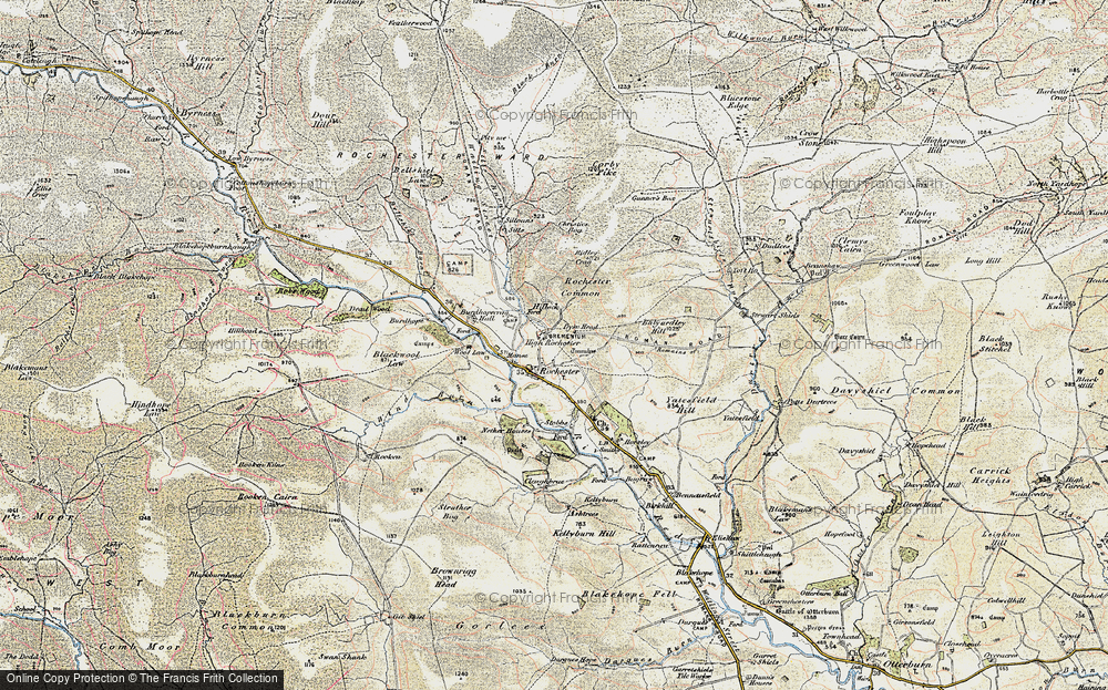 Old Map of Historic Map covering Brigantium in 1901-1904