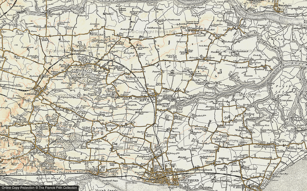 Old Map of Rochford, 1898 in 1898