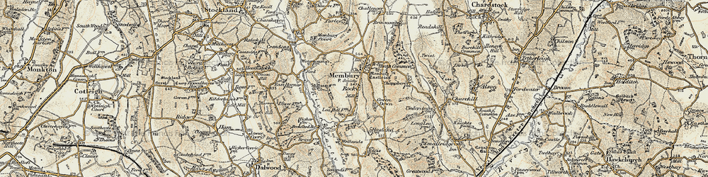 Old map of Rock in 1898-1900