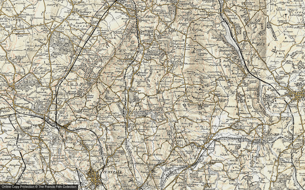 Old Map of Rock End, 1902-1903 in 1902-1903