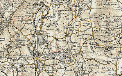 Old map of Rock End in 1902-1903
