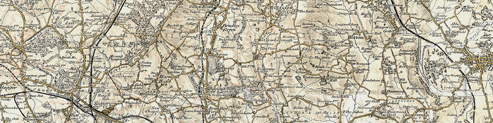 Old map of Rock End in 1902-1903