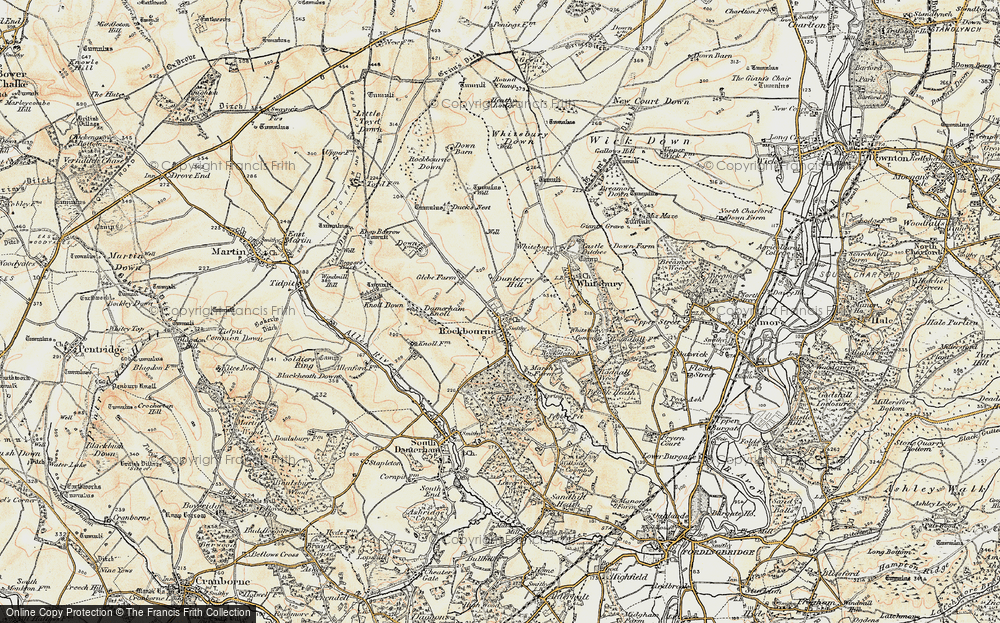 Old Map of Rockbourne, 1897-1909 in 1897-1909
