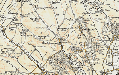 Old map of Rockbourne in 1897-1909