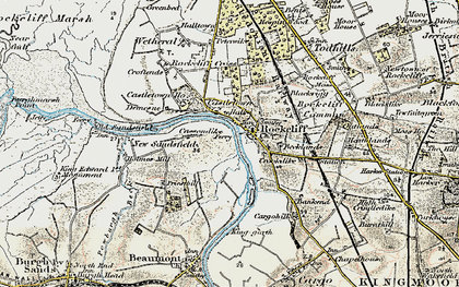 Old map of Heathlands in 1901-1904