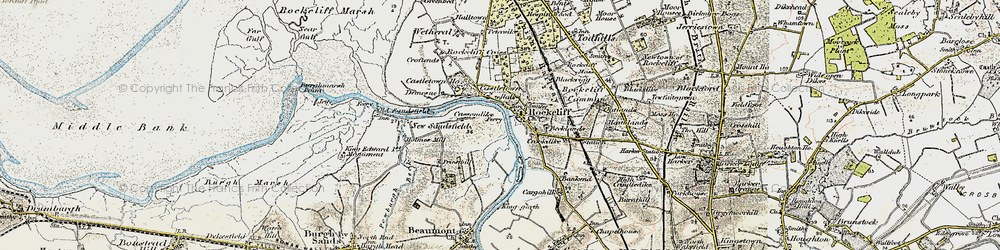 Old map of Heathlands in 1901-1904