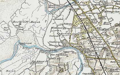 Old map of Rockcliffe Cross in 1901-1904