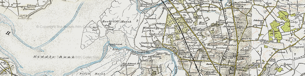 Old map of Rockcliffe Cross in 1901-1904