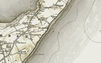 Old map of Rockfield in 1910-1912