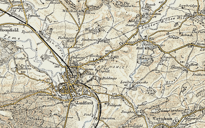Old map of Wigley in 1901-1902