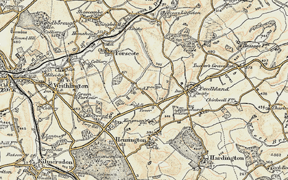 Old map of Rockley Ford in 1898-1899