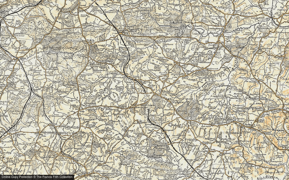 Old Map of Rockrobin, 1898 in 1898