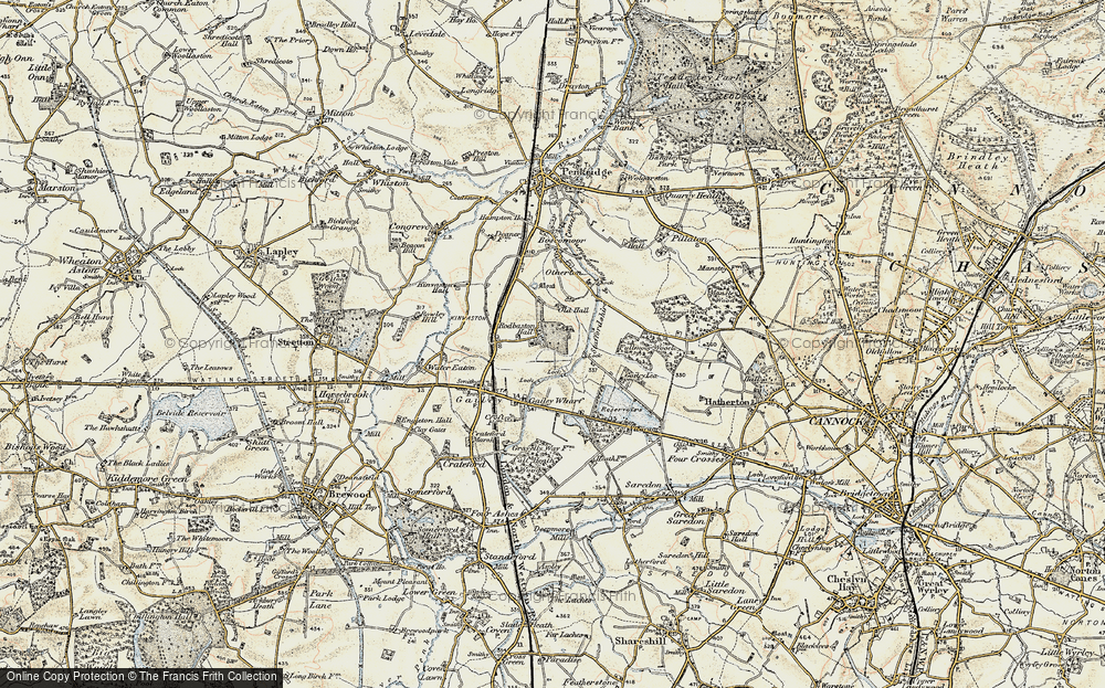 Old Map of Rodbaston, 1902 in 1902